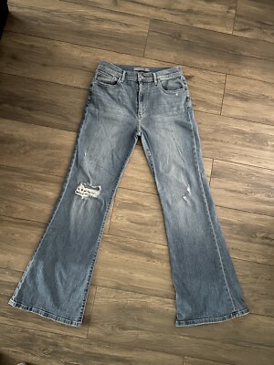 JOE'S JEANS HIGH RISE DISTRESSED FLARE LEG JEANS SZ 29 Neha