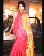 New Anthropologie Pinnacle By Shruti Sancheti Ruffle Maxi Dress Size Small