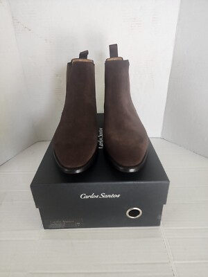 CARLOS SANTOS Men's Brown(Camurca) Suede Chelsea Boots Size 9UK