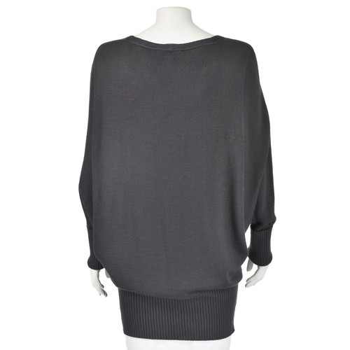 Suéter Resort ST. JOHN Gris De Gran Tamaño Manga Dolman Acogedor Novio 2013 Talla Pequeña - Imagen 5 de 6