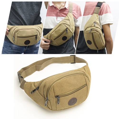 Shoulder Bag Fanny Pack Men Tote Bag Cross Body Pouch Sport Tactical Sling Bag - Afbeelding 1 van 32