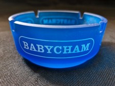 Babycham Advertising Ashtray Blue Glass Breweriana Pub Bar Retro Vintage
