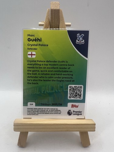 TOPPS PREMIER LEAGUE 2026 25/26 Marc Guehi Crystal Palace Base Card - Picture 2 of 14