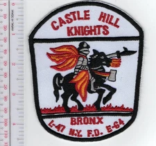 Fire Department Castle Hill Knights L-47 N.Y F.D. E-64 Bronx Patch NO TARIFF