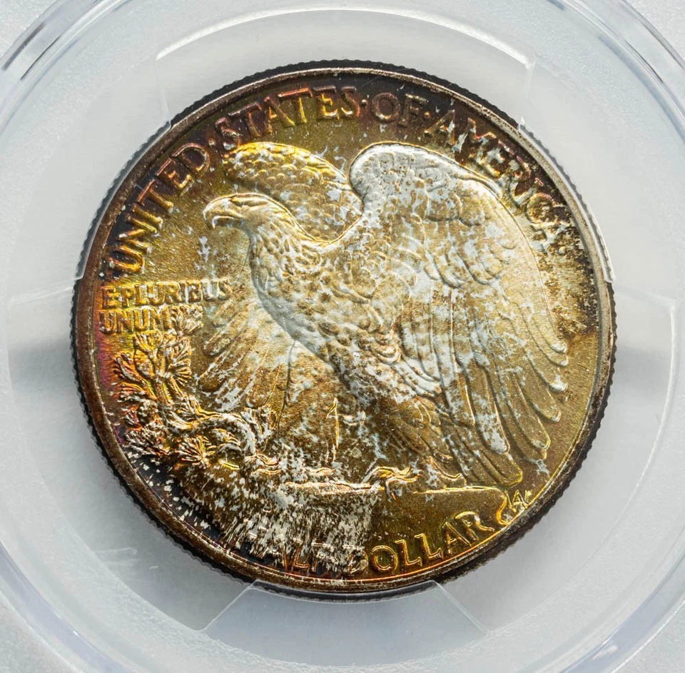 Walking Liberty 1942 medio 50c MS68+ PCGS Secure Pop 2, ¡ninguno mejor! 950346-1 Foto 4 de 4