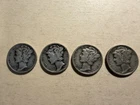 1944 Mercury Dime lot of 4