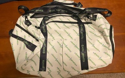 Exotic Genetix Green And White Duffle Bag