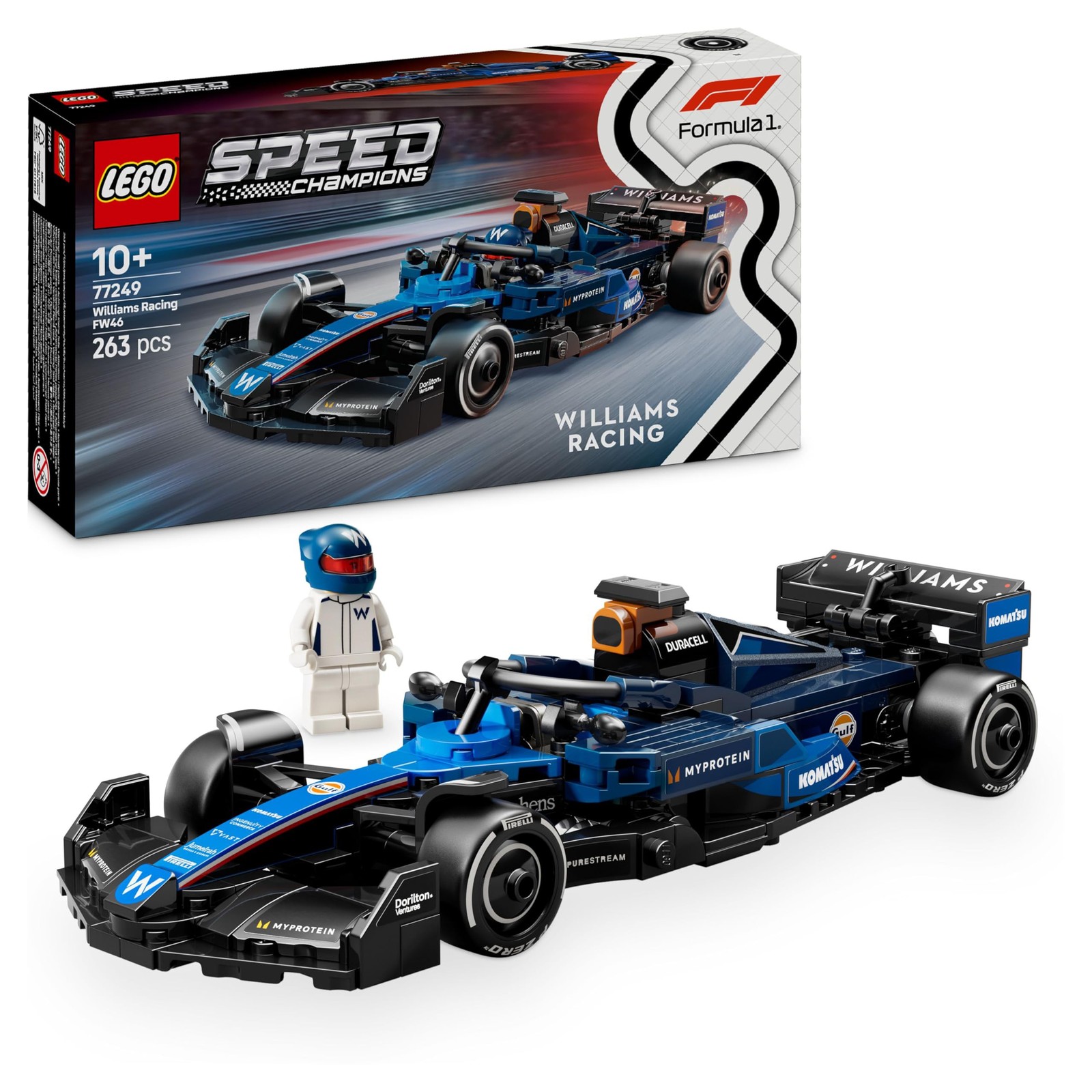Lego Boys Speed Champions 77249 Williams Racing Fw46 F1 Race Car Multi - Image 7