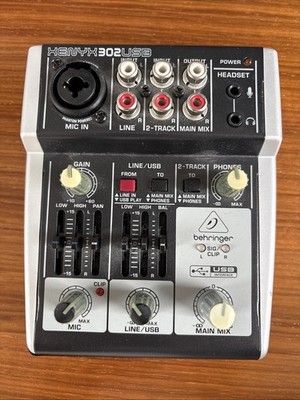 Behringer XENYX 302USB Mischpult Audio Interface 5-Kanal USB Mixer
