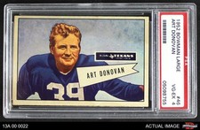 1952 Bowman Large #46 Art Donovan Texans SHORT-PRINT RC HOF Boston PSA 4 - VG/EX