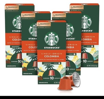 Starbucks by Nespresso Original Line Single-Origin Colombia Medium Roast Coff...