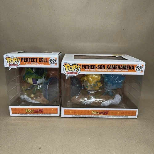 Perfect Cell & Father-Son Kamehameha Dragon Ball Z Funko Pops #2222 #2223 Deluxe