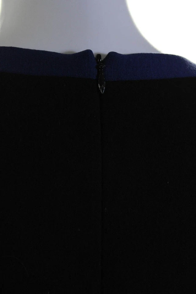 Vestido recto tejido en bloques de colores manga larga Rag & Bone para mujer negro azul talla 10 Foto 4 de 4