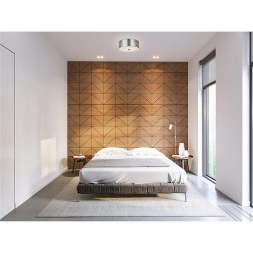 Living District Hazen 2-Light Metal Flush Mount in Burnished Nickel/White - Picture 2 of 5