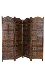 paravento orientale in legno Kamala