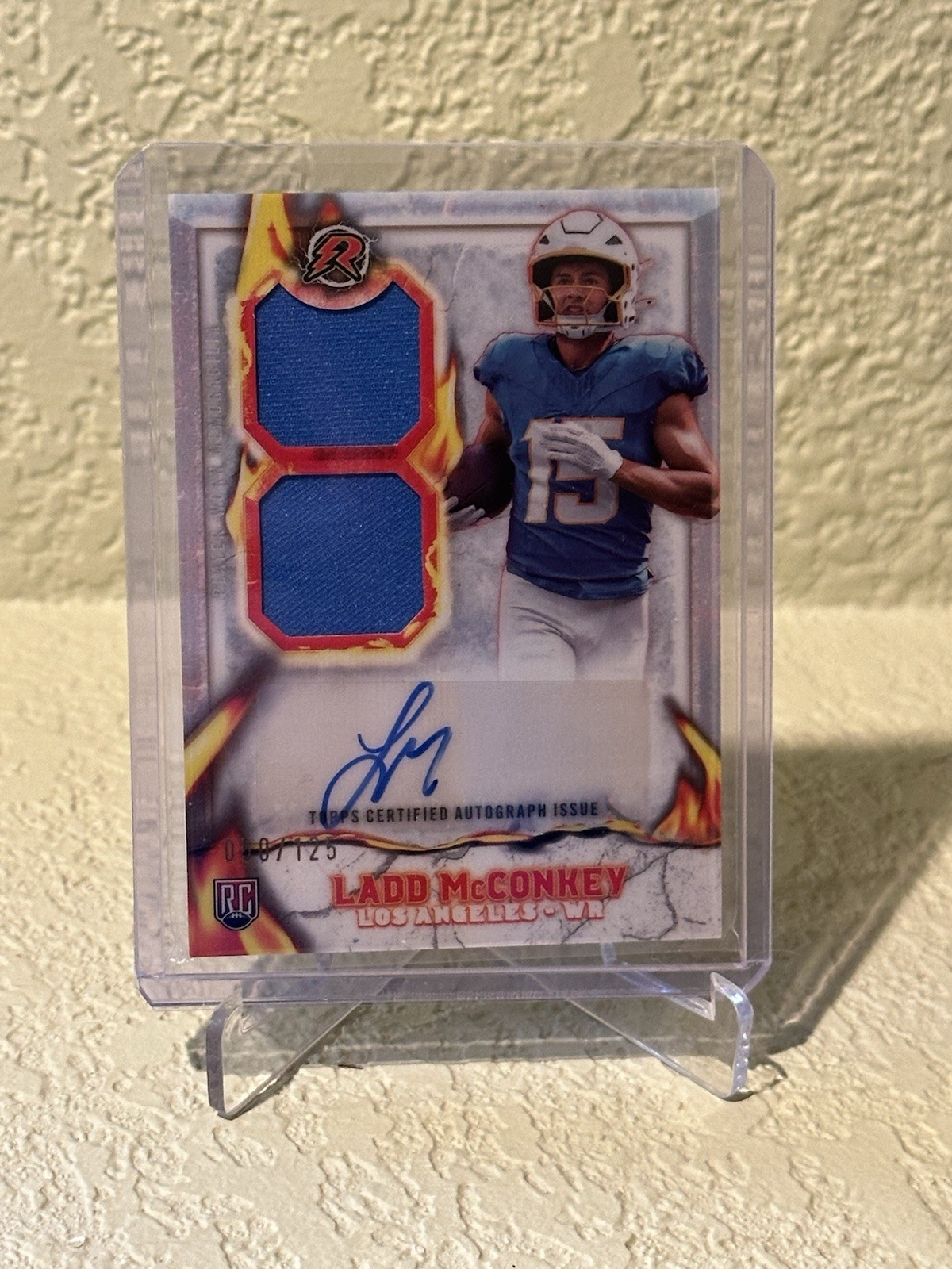 2024 Topps Resurgence Ladd McConkey Ignite Rookie Patch Auto RC  White /125