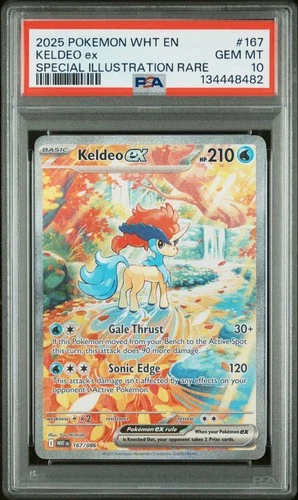 PSA 10 Keldeo EX 167/086 Pokemon White Flare Special Illustration Rare Card