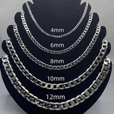 Unisex Heavy Solid 925 Sterling Silver Curb Link Bracelet Multi Sizes Men Women