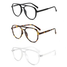 3 Pack Retro Aviator Reading Glasses for Women 1.5, Mens Classic Lightweight ...