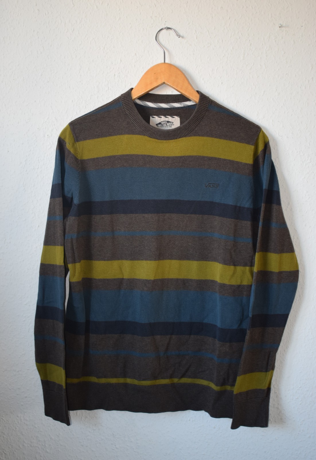 Vans "Off The Wall" Striped Cotton Knit Sweater Mens image 2