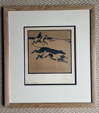 WILLIAM NICHOLSON- Coursing 1897 Signed Lithograph Print - MINT CONDITION