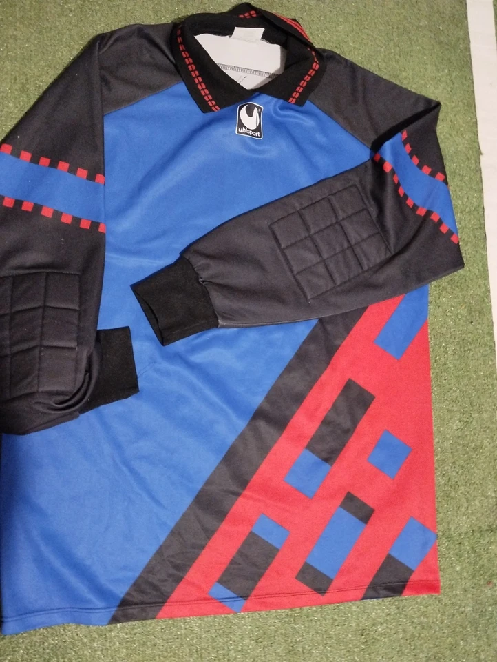Uhlsport Maglia Calcio Portiere Goalkeeper FOOTBALL Shirt Vintage 90 GARDIEN XL - Immagine 3 di 4