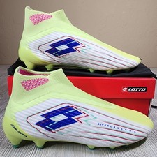 Lotto Solista 100 VIII Gravity FG White/Green Soccer Cleat Mens Size 10.5 New