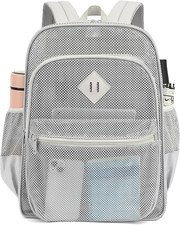 Mesh Bacpack Heavy Duty for School, Lightweight See through College Backpack for