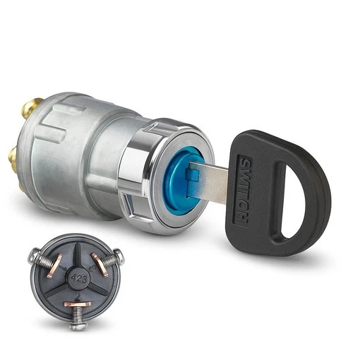 MGI SpeedWare 3-Wire Universal Ignition Key Switch for Cars, Buggies, Mowers ... - Picture 1 of 5