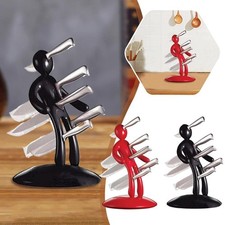 Kitchen Knife-Block Set Red Human Shaped Stabbed Man Knife-Holder Multifunction