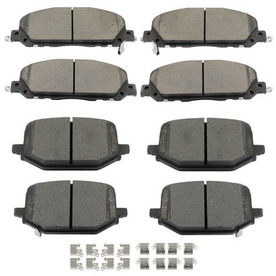 Front & Rear Ceramic Brake Pads Sets w/Hardware Fit 2020-2024 For Ford For Explo