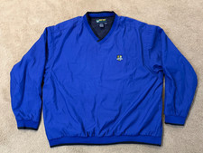 Eddie Bauer Golf Ebtek Windbreaker Jacket Pullover Blue Mesh Lined Large