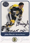 JOHN BUCYK  Authentic Signed Autograph 2001 FLEER Boston Bruins HOF Hockey Card