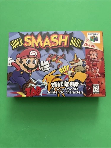 Super Smash Bros (Nintendo 64, 1999) In Box With Manual VG