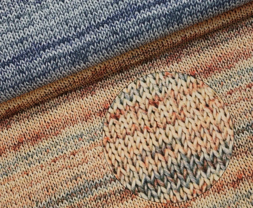 Viskosejersey Strickoptik 100x150cm beige, Jersey zum nähen, Stoffe, Meterware - Bild 4 von 4