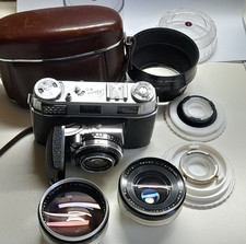 Kodak Retina BIG IIIC functional clean 35mm folding camera with 35  80 lenses