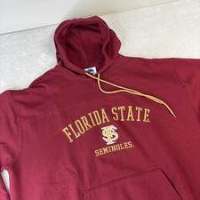 Florida State Seminoles Hooded NCAA Sweatshirt Mens XL Red Logo Draw String