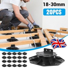 20 X Adjustable Decking Pedestal Riser Foot Bearing Support 18mm-30mm Adjustable