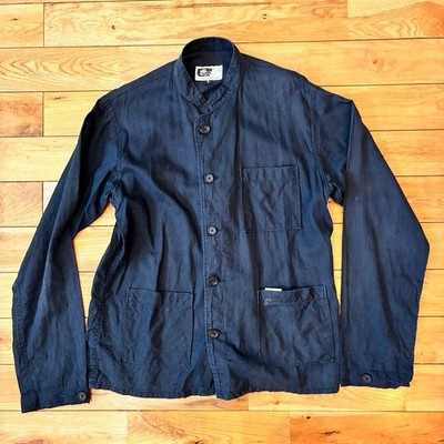 Engineered Garments Dayton Shirt S Linen Stand Collar Made in USA Men #FF ZEA