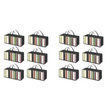 DVD Storage Bags 12 Pcs, Clear PVC Plastic CD Organizer with Handles and8209