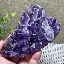 4'' Amethyst Gua Sha Facial Massage Anti Wrinkle Massage Tool Body Massage Stone
