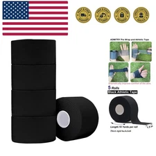 Athletic Tape,5 Pack Black Sports Tape,Strong Stick No Sticky Residue for Hoc...