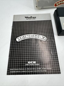 Vectrex SpinBall Complete CIB Video Game Cartridge Manual Overlay 1983 TESTED