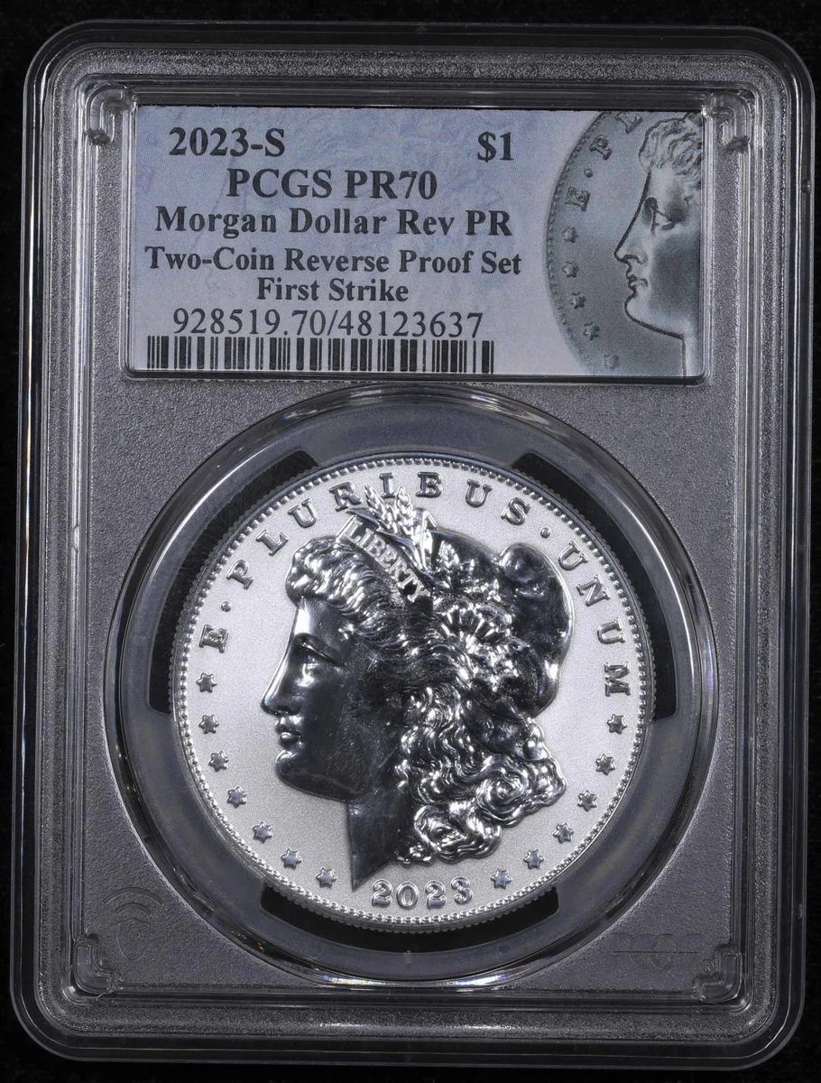 PCGS Certified PR 70 Graded Morgan US Dollars (1878-1921