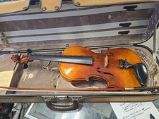 Antonius Stradivarius Cremonenis Faciebat Made In Czechoslovakia Violin Case Bow