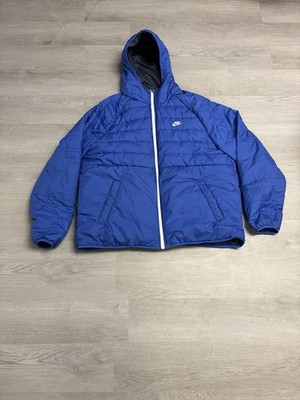 Nike Reversible Puffer Jacket Mens Blue/White Size XXL