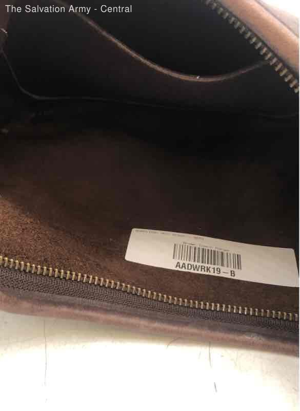 Coach Womens Brown Leather Classic Inner Pockets Travel Shoulder Bag w