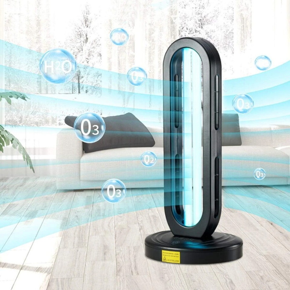 38W UVC Ozone Sterilizer Lamp With Remote & Timer - Germicidal Ultraviolet Light For Home, Kills Bacteria & Viruses 3 thumbnail image