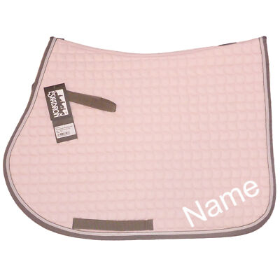 Schabracke bestickt personalisiert ESKADRON powderrose Cotton Pony VS-Schabracke