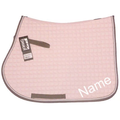 Schabracke bestickt personalisiert ESKADRON powderrose Cotton Pony VS-Schabracke